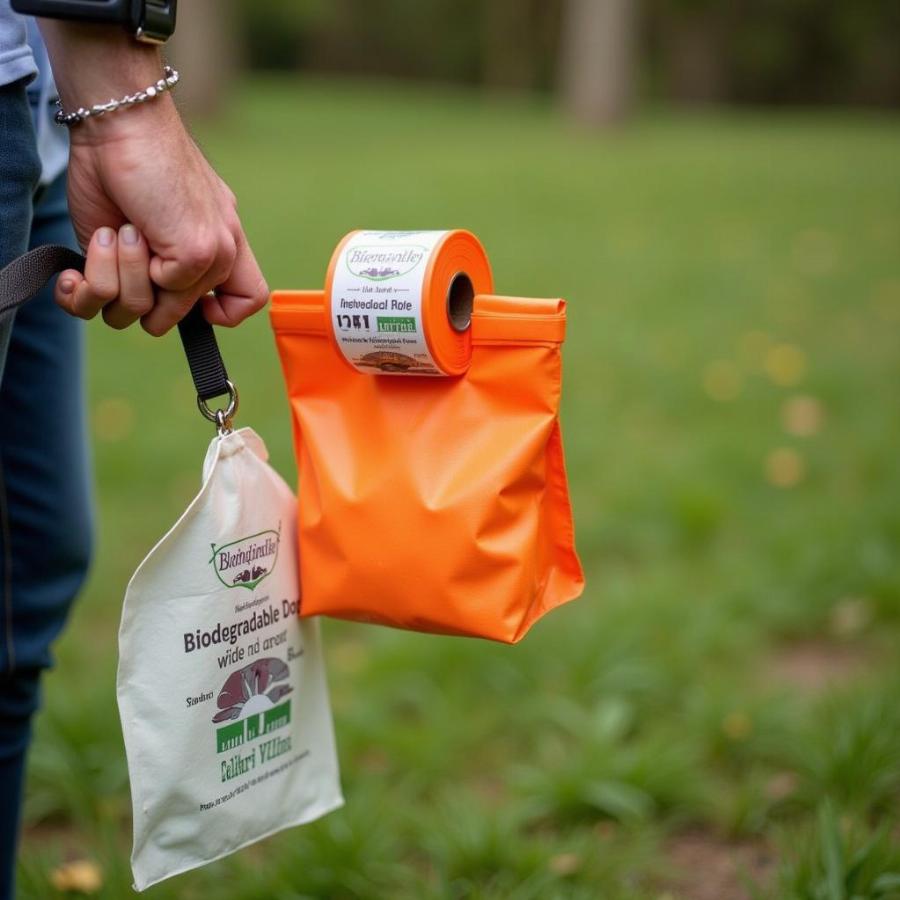 Dog Poop Bags and Dispenser