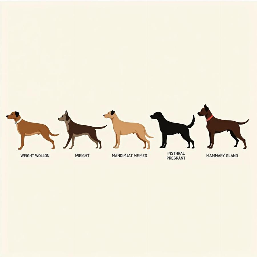 Dog Pregnancy Stages Illustration