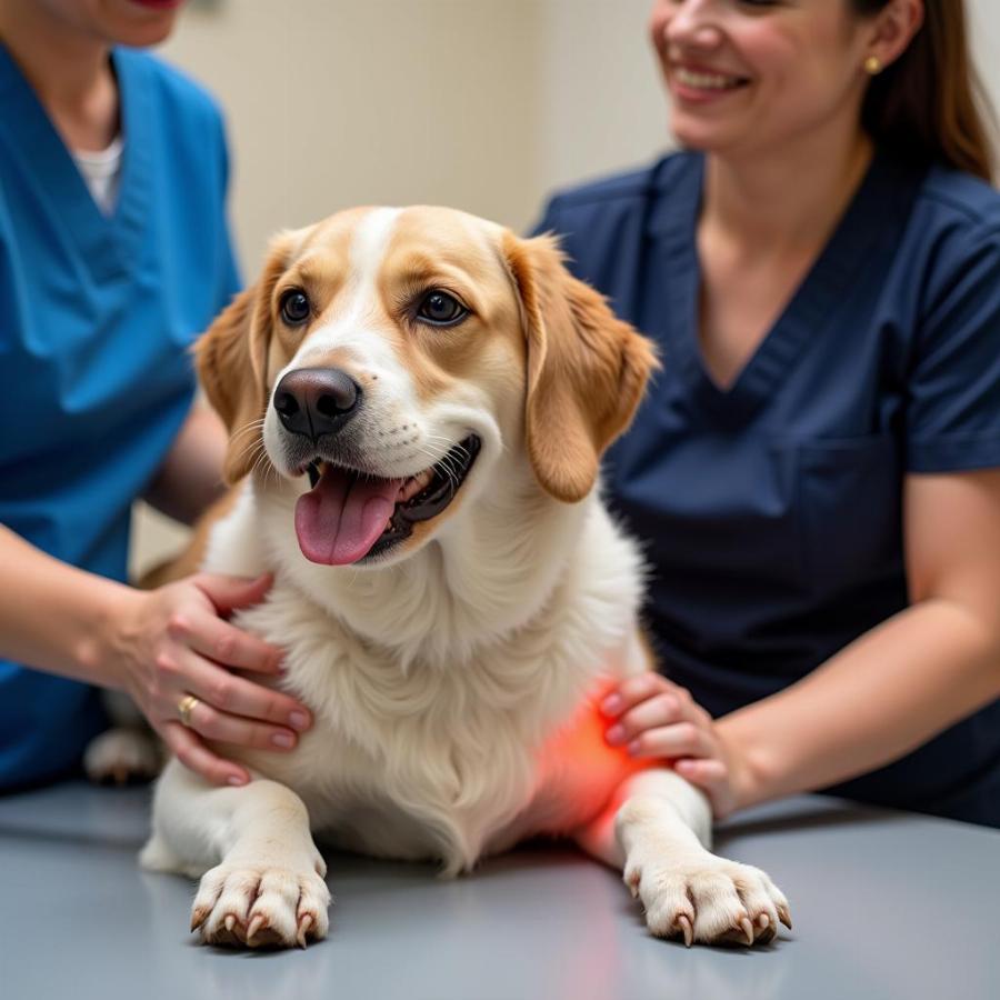 Dog Receiving Alternative Pain Therapy