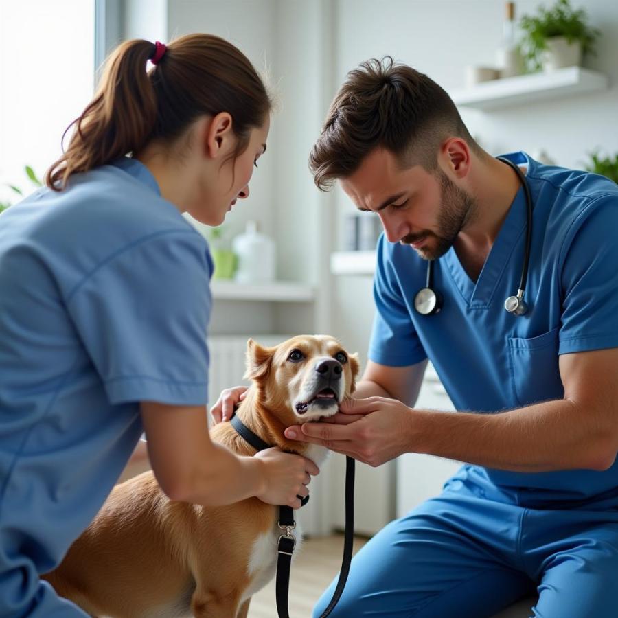 Dog Receiving Emergency Care