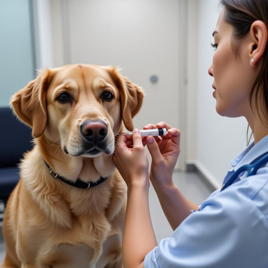 Dog Receiving Vaccine