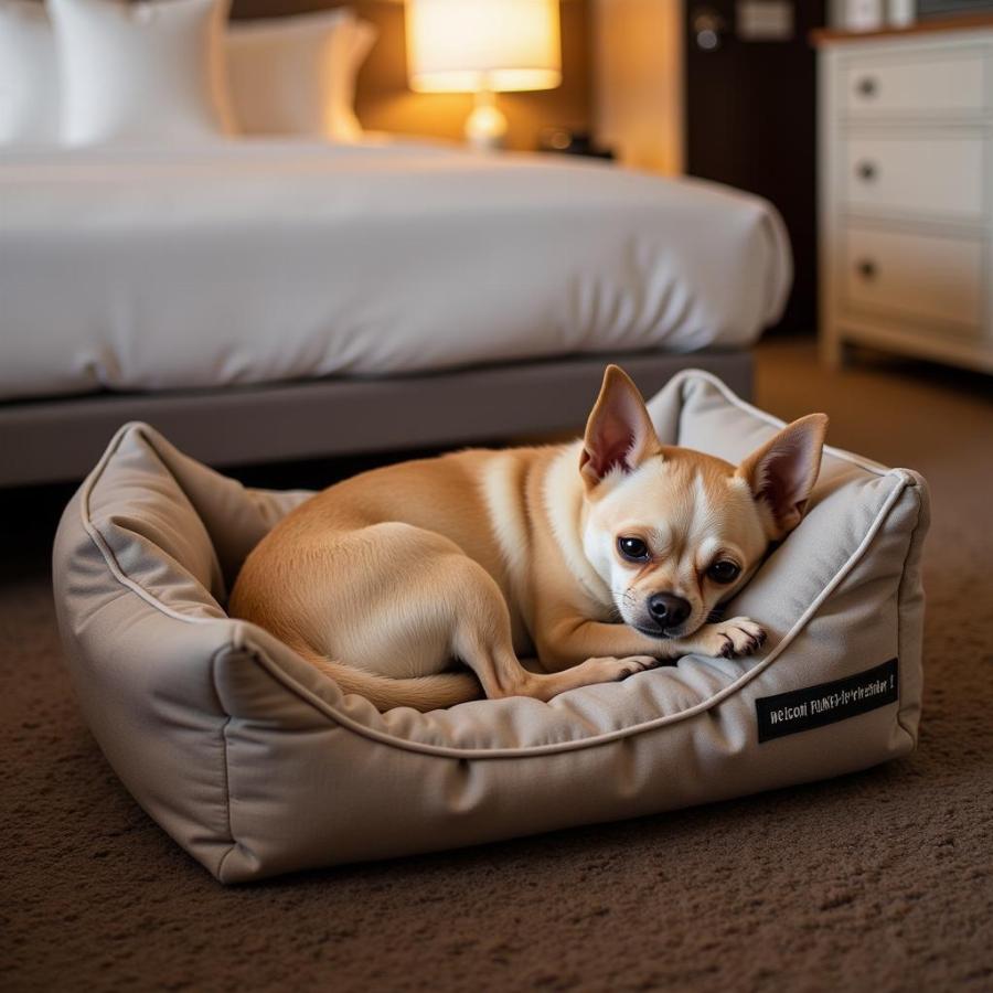 Dog Relaxing in a Dog-Friendly PCB Hotel Room