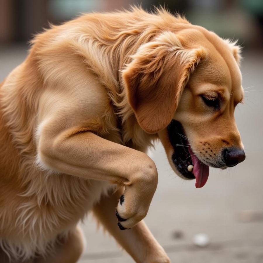 Dog scratching due to dandruff