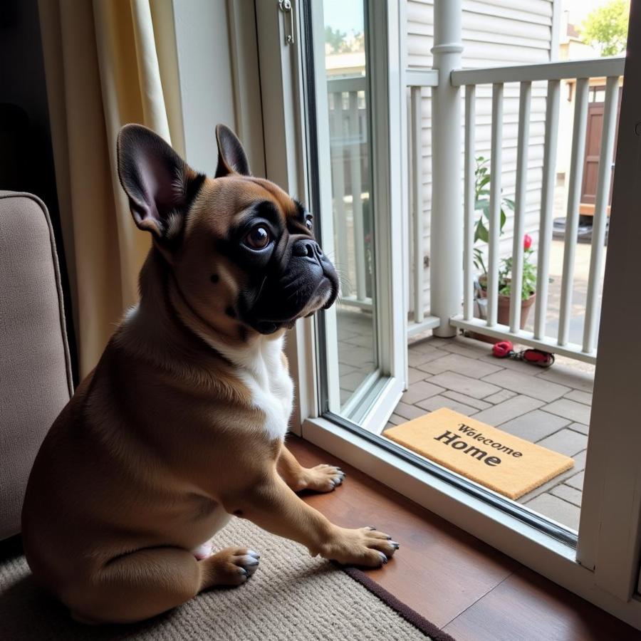 Dog waiting at home