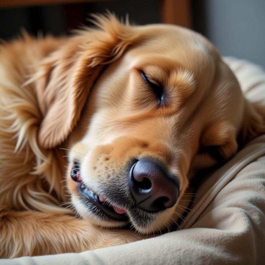 Dog Sleeping and Howling