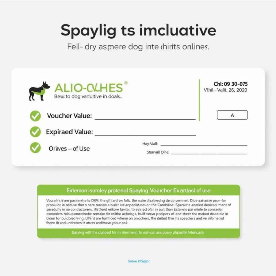 Example of a Dog Spaying Voucher