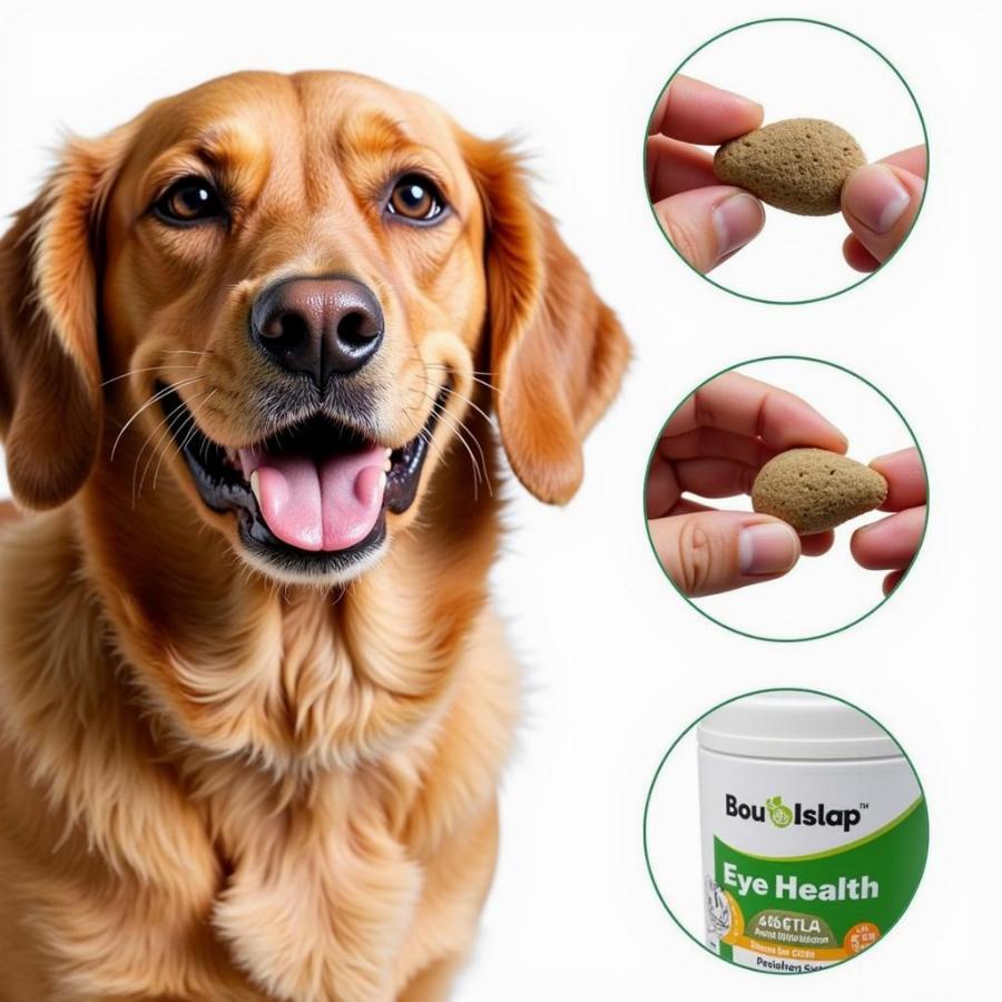 Dog Taking Eye Health Supplement