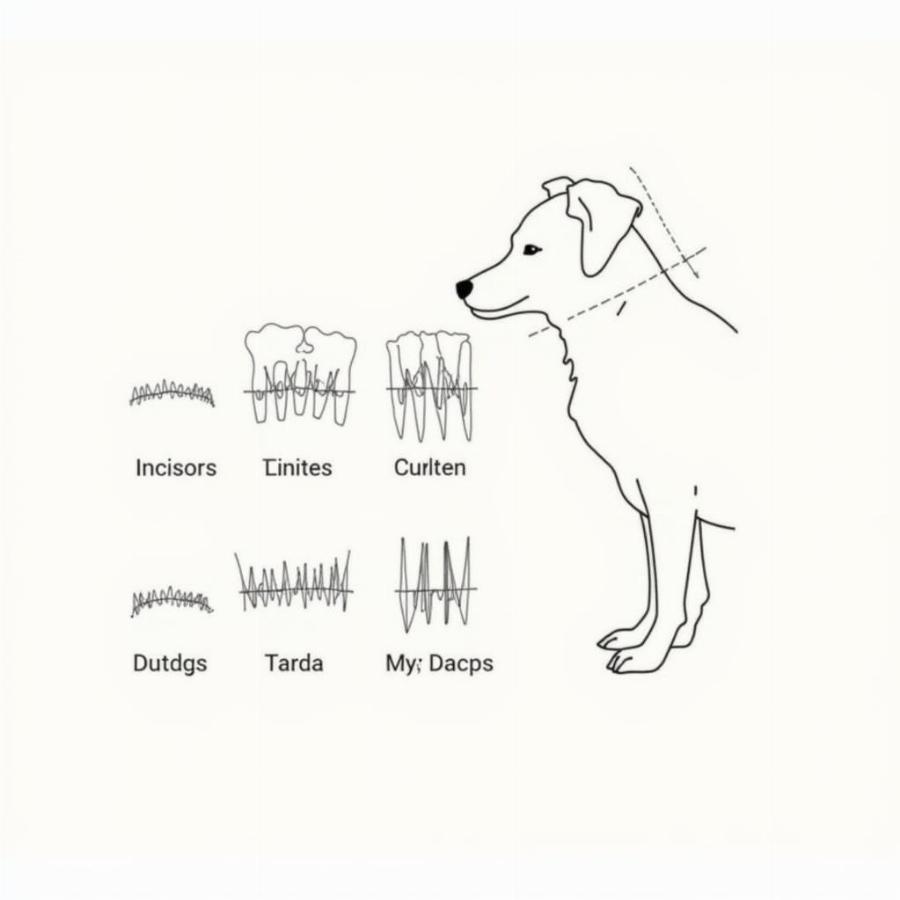 Dog teeth anatomy diagram