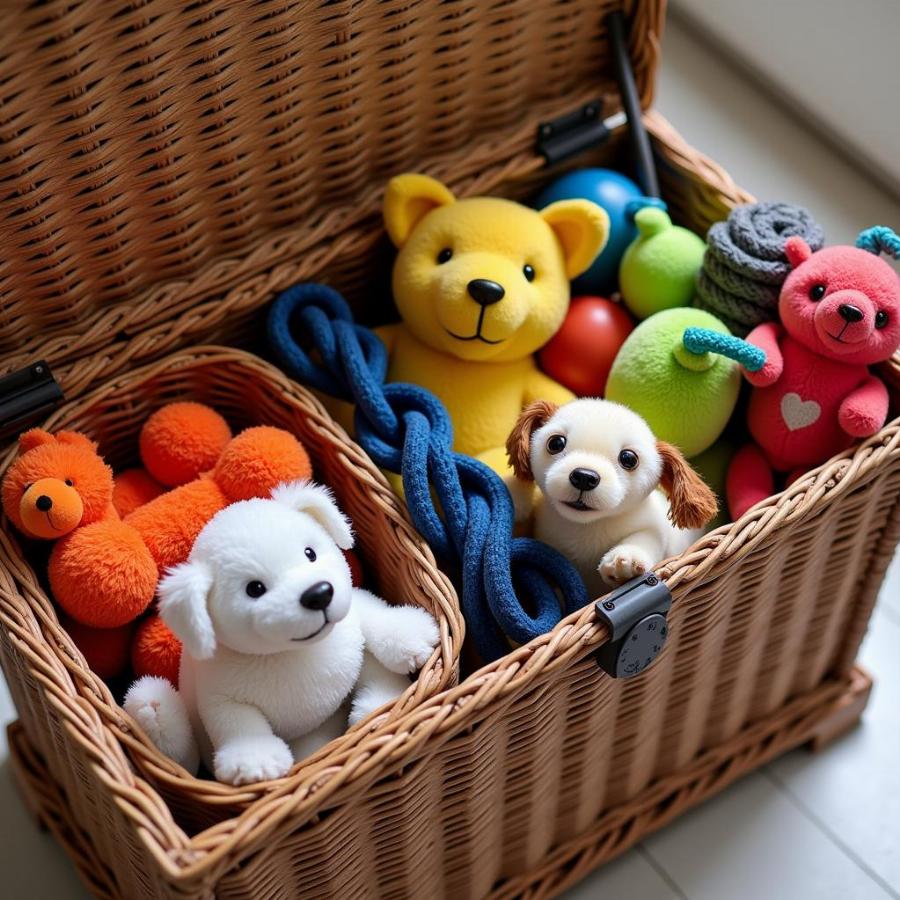 Organized Dog Toy Chest