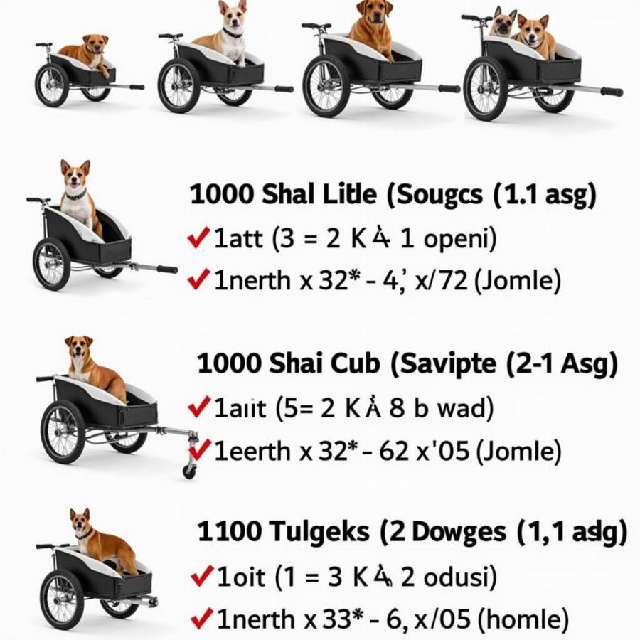 Dog Bike Trailers in Different Sizes