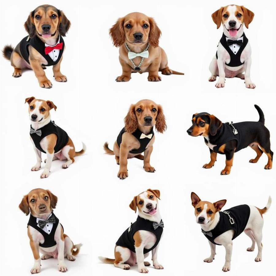 Different Dog Tuxedo Harness Styles