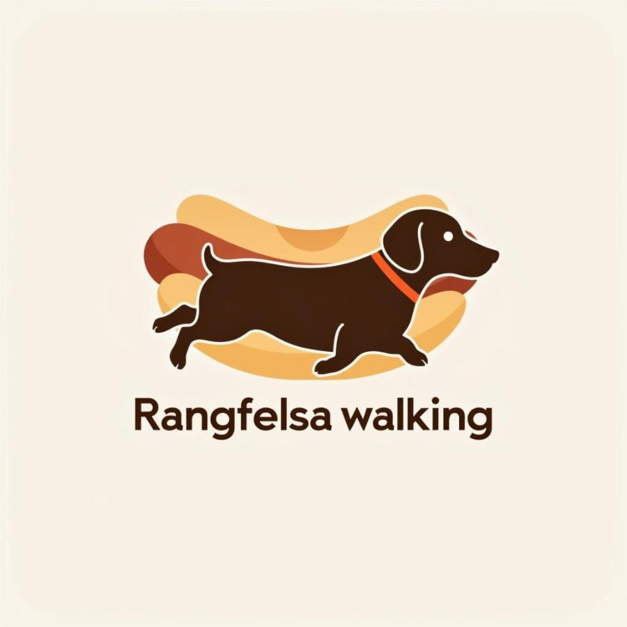 Dog Walking Business Logo with Hot Dog Clipart