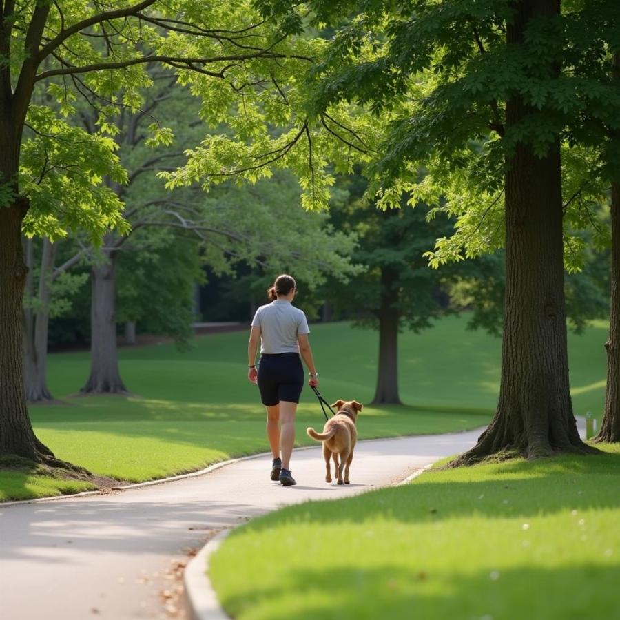 Dog Walking in Sioux Falls Park