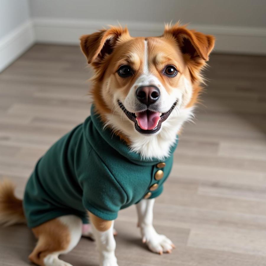 Dog Wearing a Sweater Comfortably