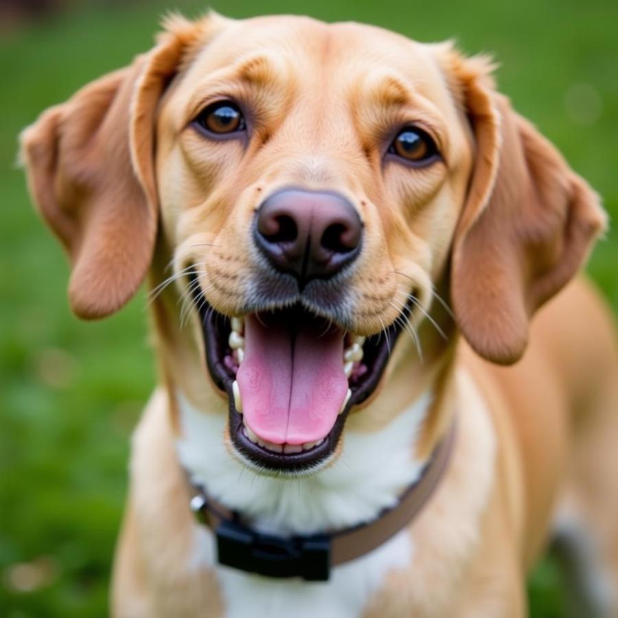 Dog Wearing Invisible Fence Collar