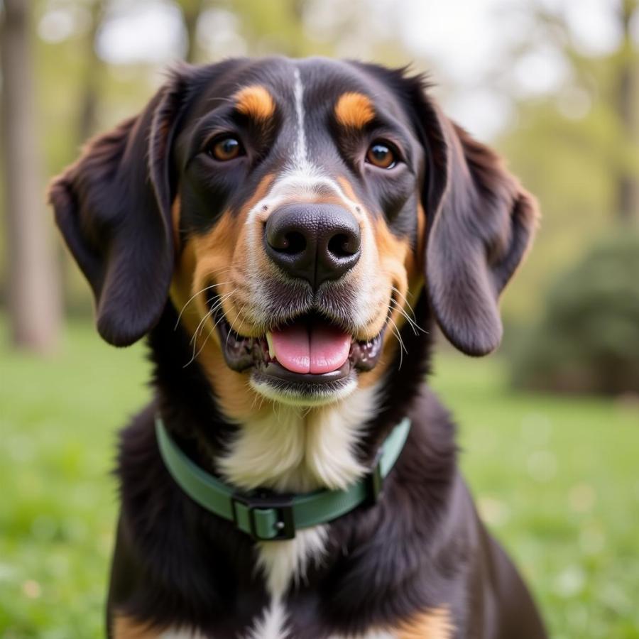 Dog Wearing Invisible Fence Collar