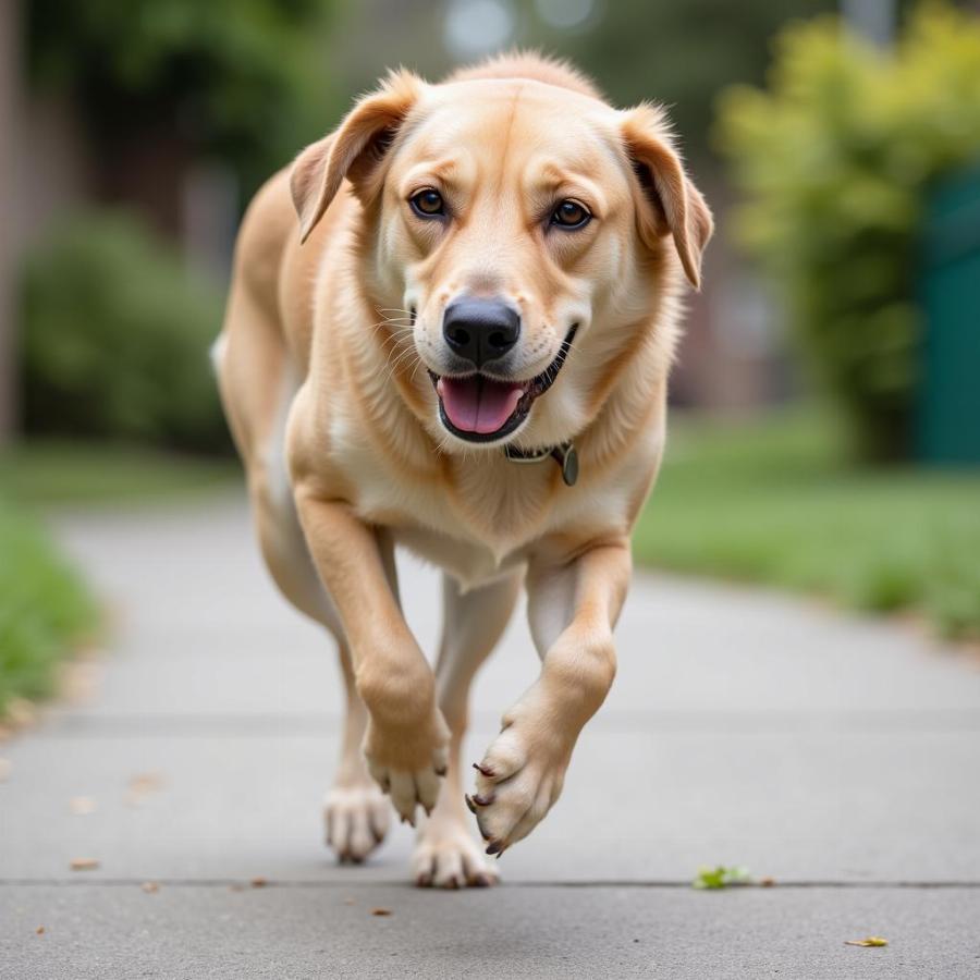 Dog with Carpus Valgus Walking