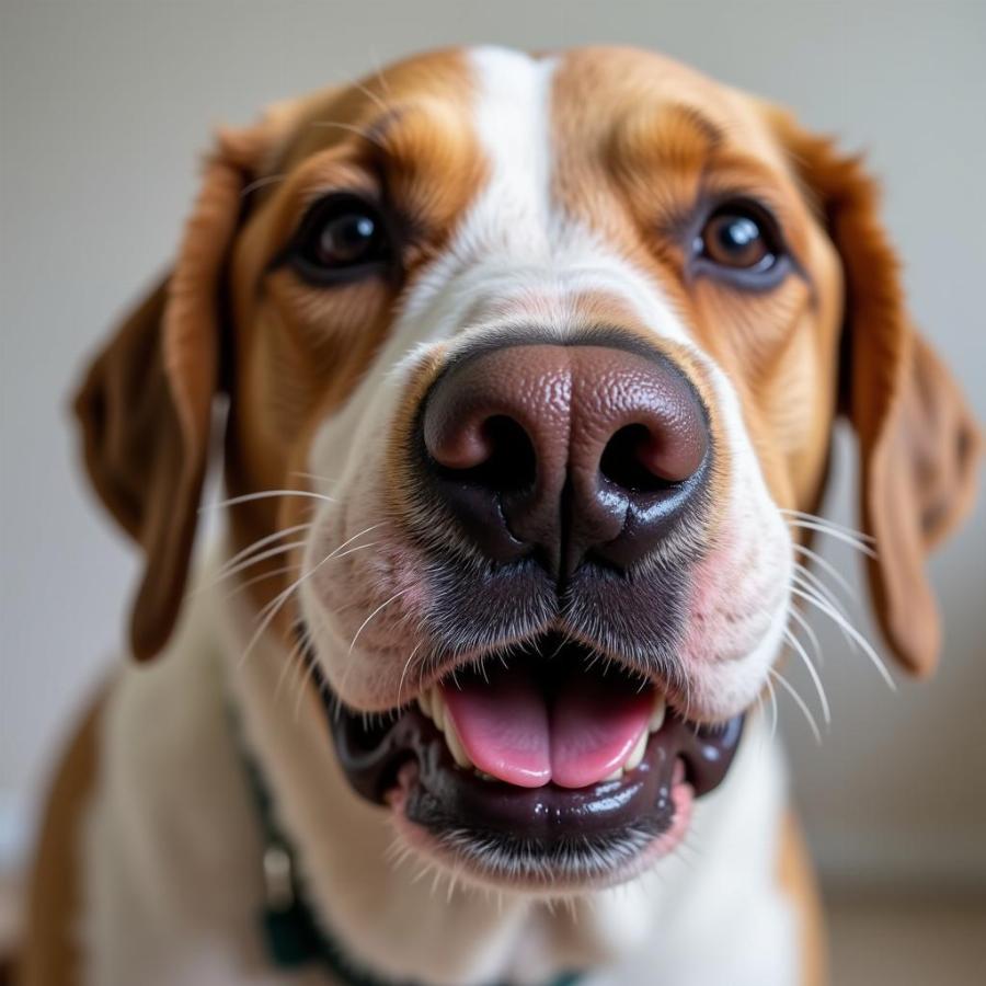 Dog Showing Cyanosis