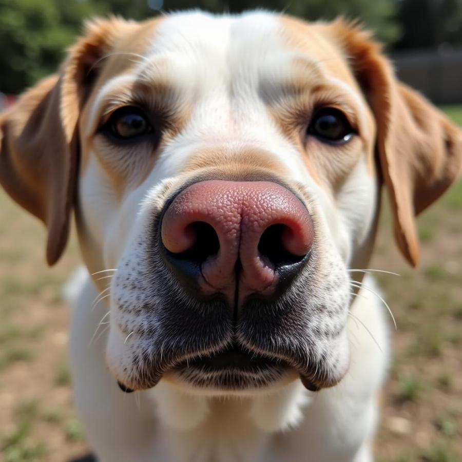 Dog with a dry, warm nose