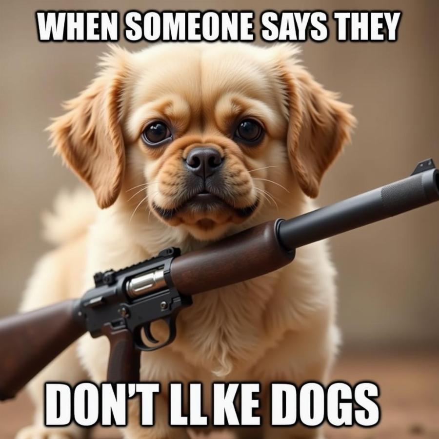 Dog With Gun Meme