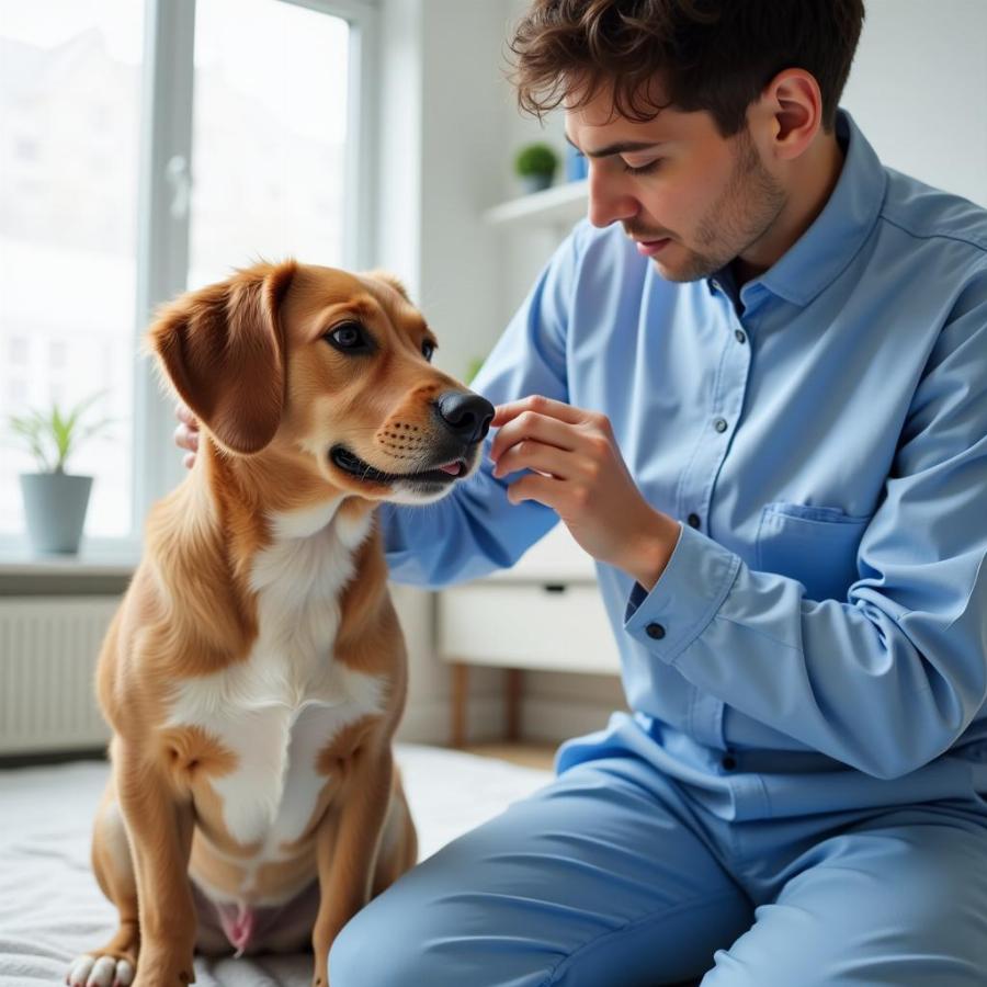 Dog Receiving Veterinary Care for Petit Mal Seizures