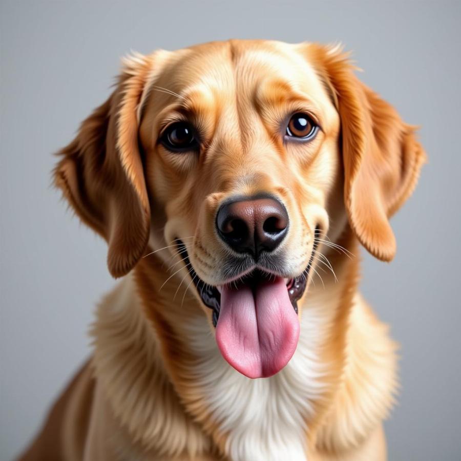 A happy dog with shiny and healthy fur after using conditioner.