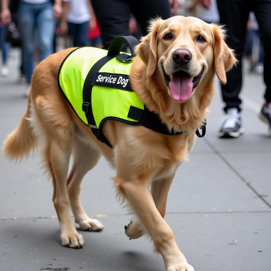 Durable dog service vest