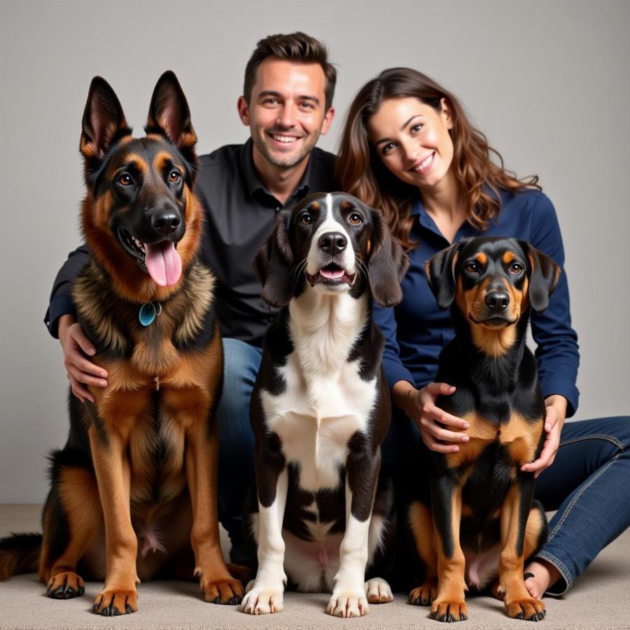 Dutch Dog Breeds Family Portrait