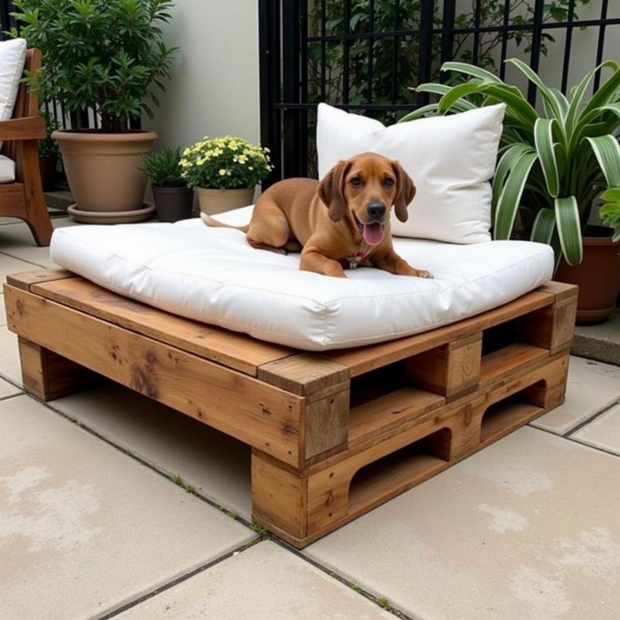 Stylish Elevated Pallet Dog Bed