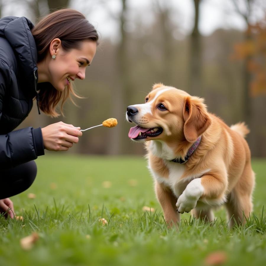 Dog training techniques using positive reinforcement