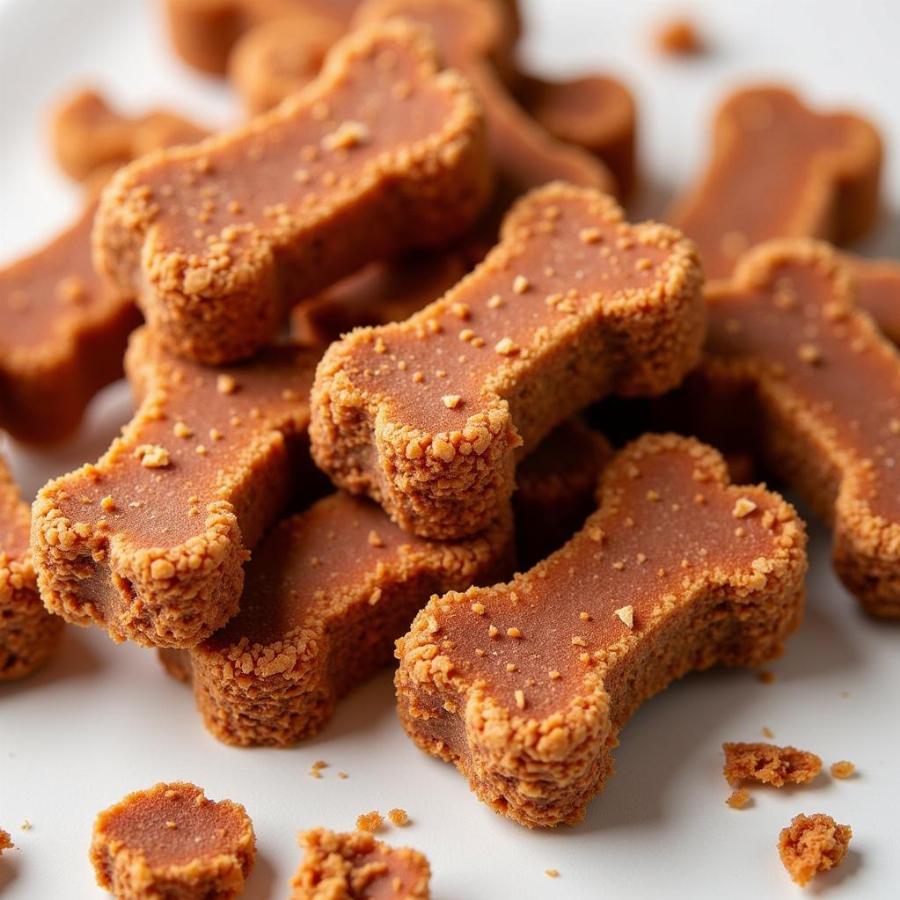 Close-up of freeze dried liver dog treats