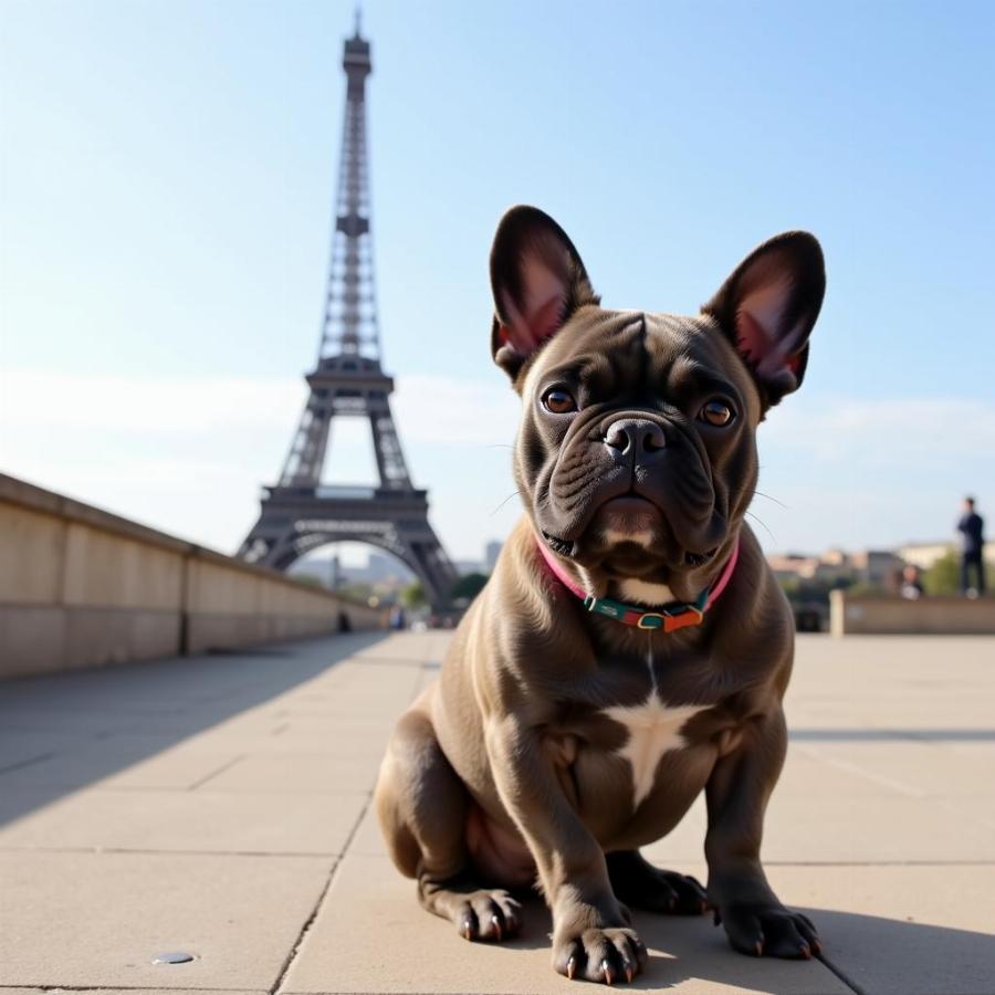 French Bulldog in Paris