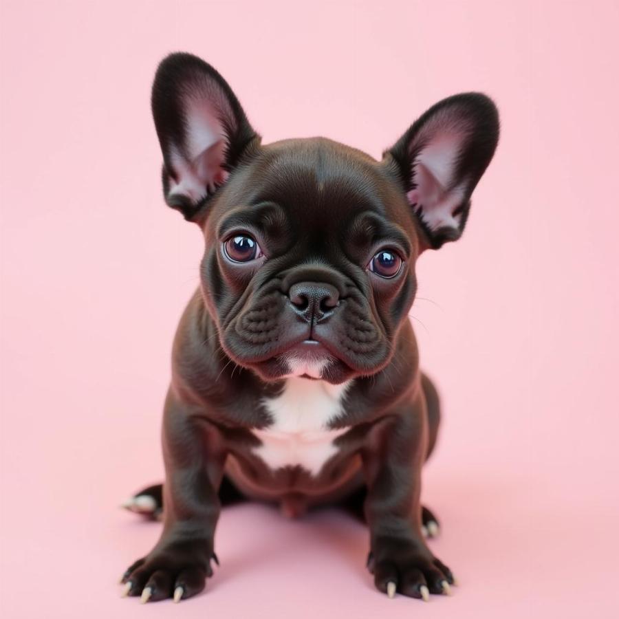 French Bulldog Puppy Staring Wallpaper