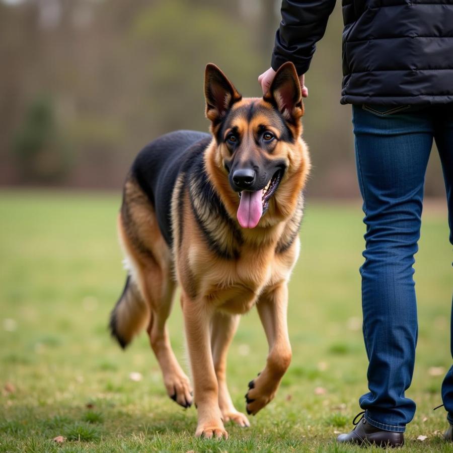 German Shepherd in Obedience Training