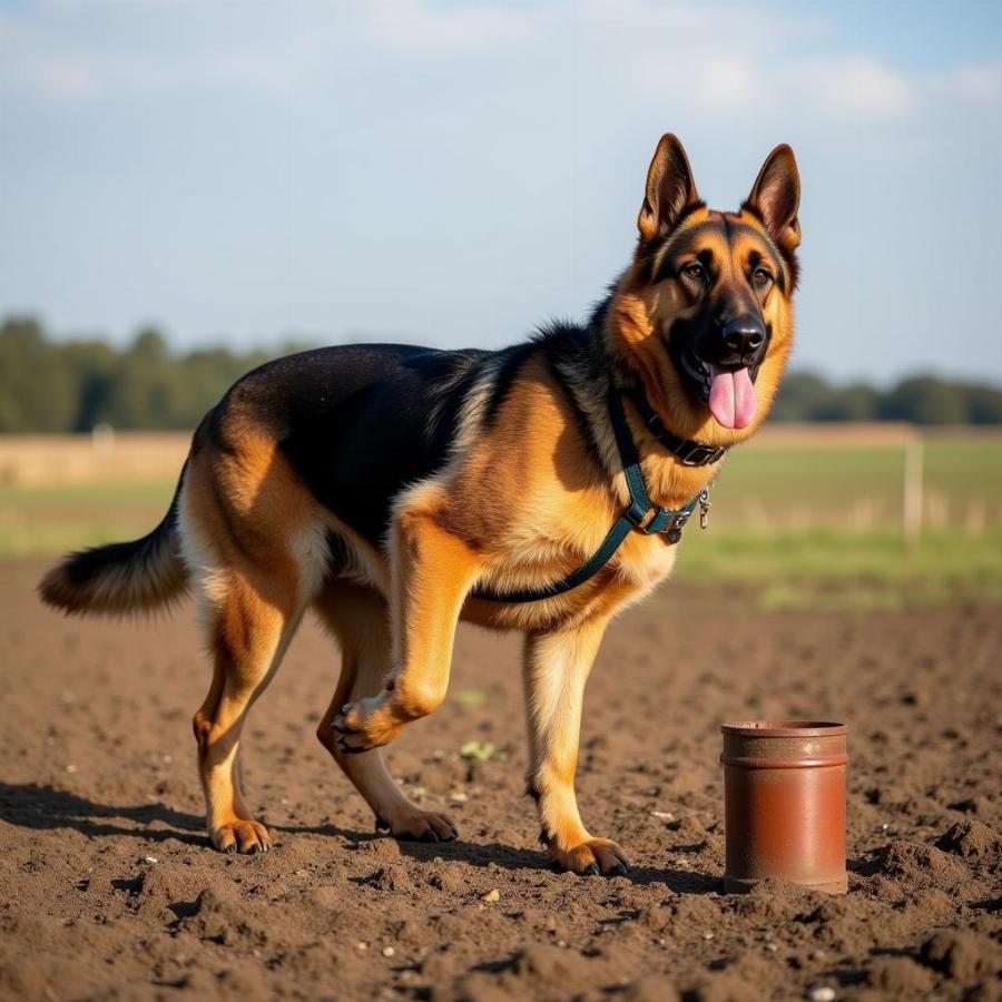 German Shepherd Training on a Farm