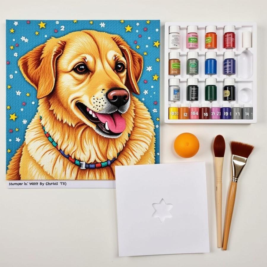 Golden Retriever Paint by Numbers Kit