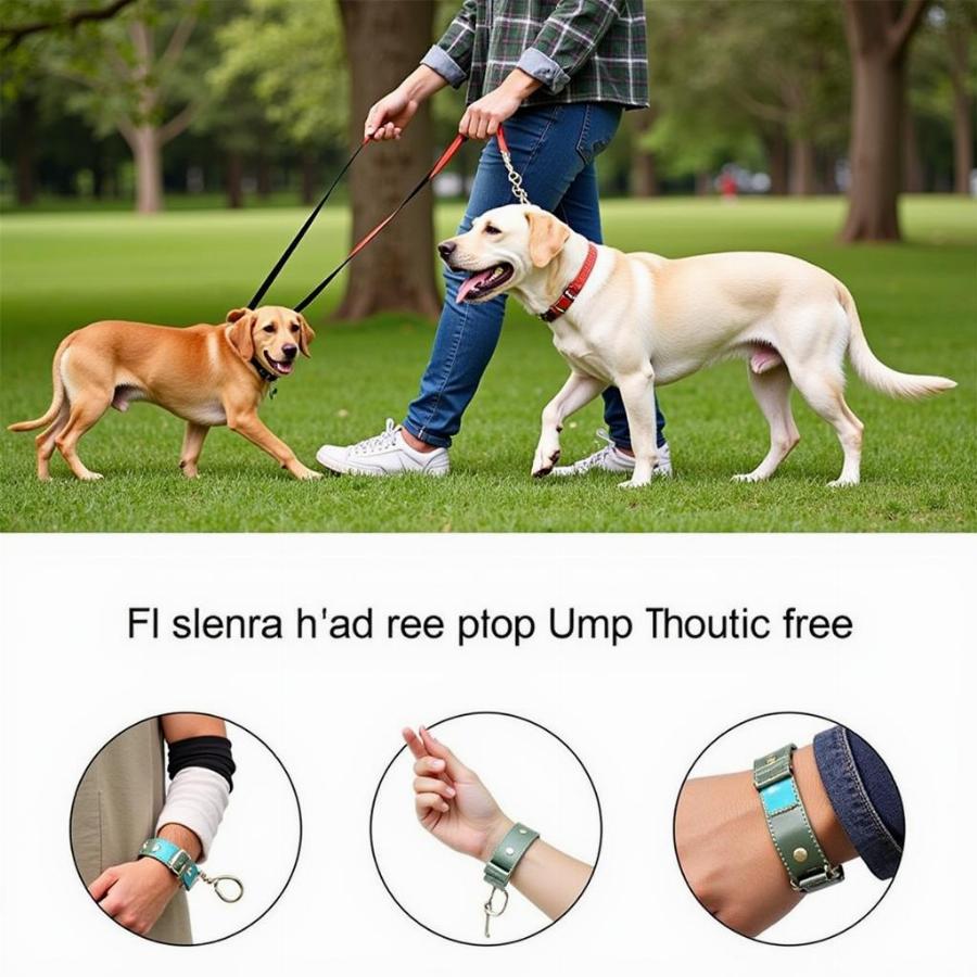 Hands-Free Poop Bag Holder in Use