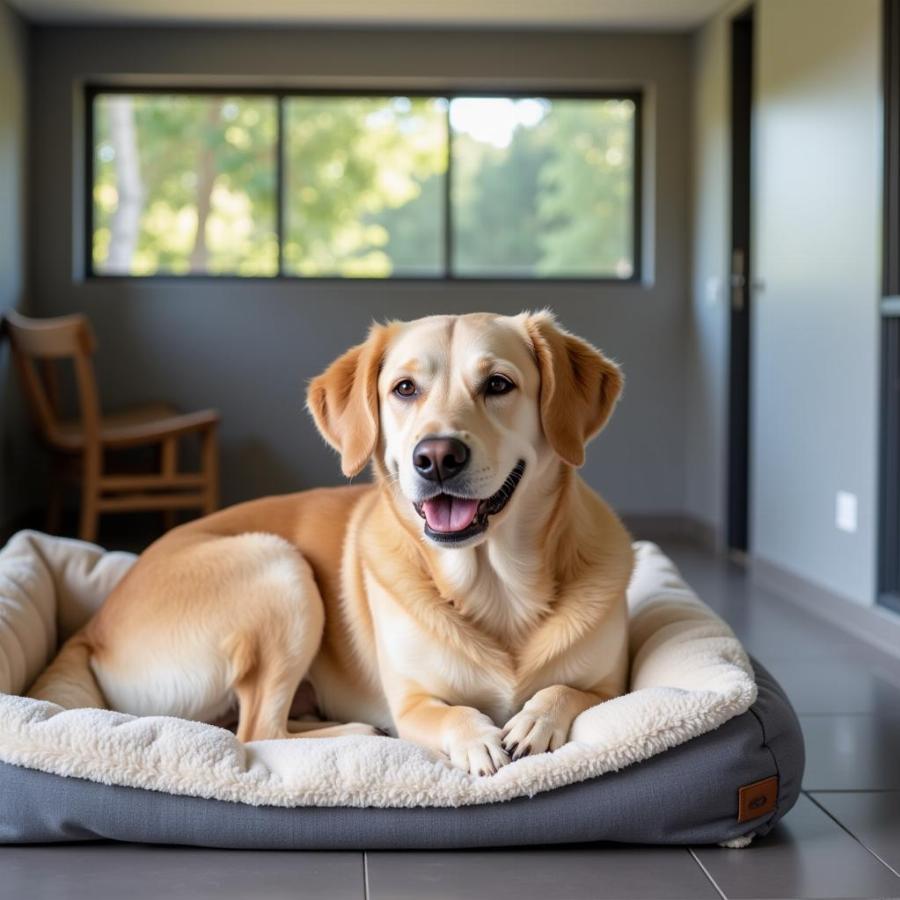 Happy Dog at Boarding Facility