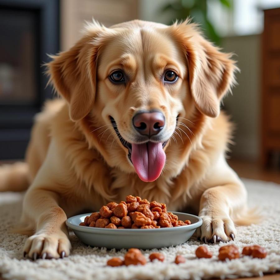 Happy Dog Enjoying Rachael Ray Nutrish