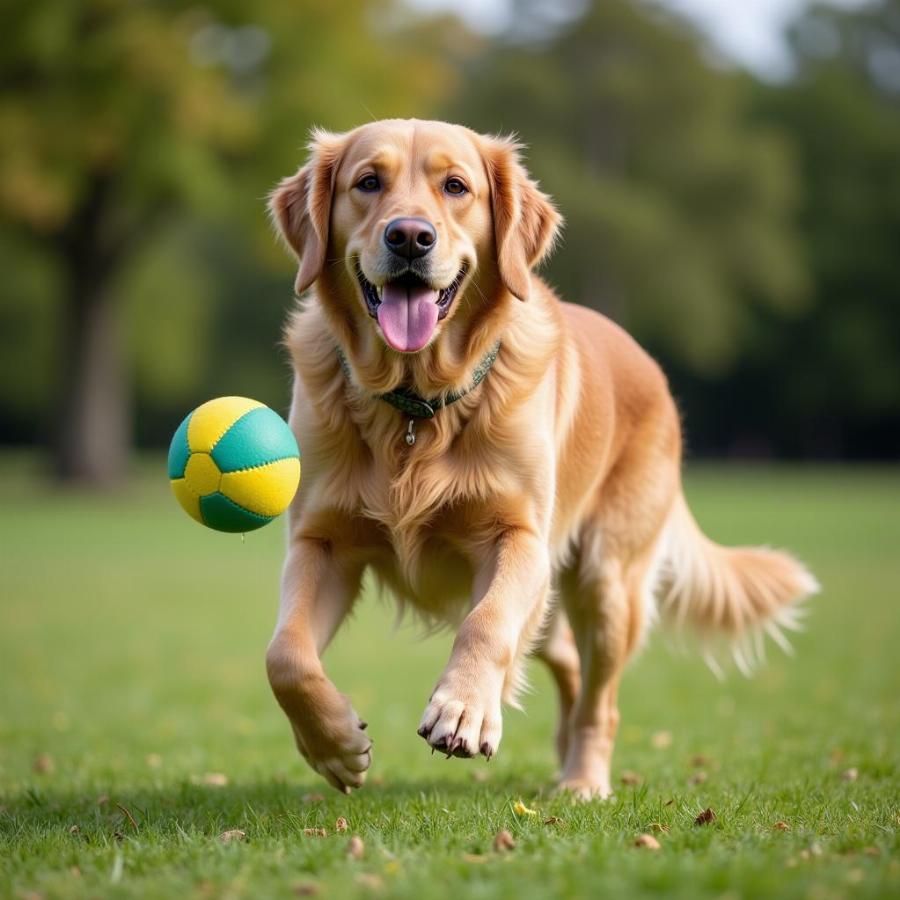 Happy Dog Playing Despite Cancer Diagnosis