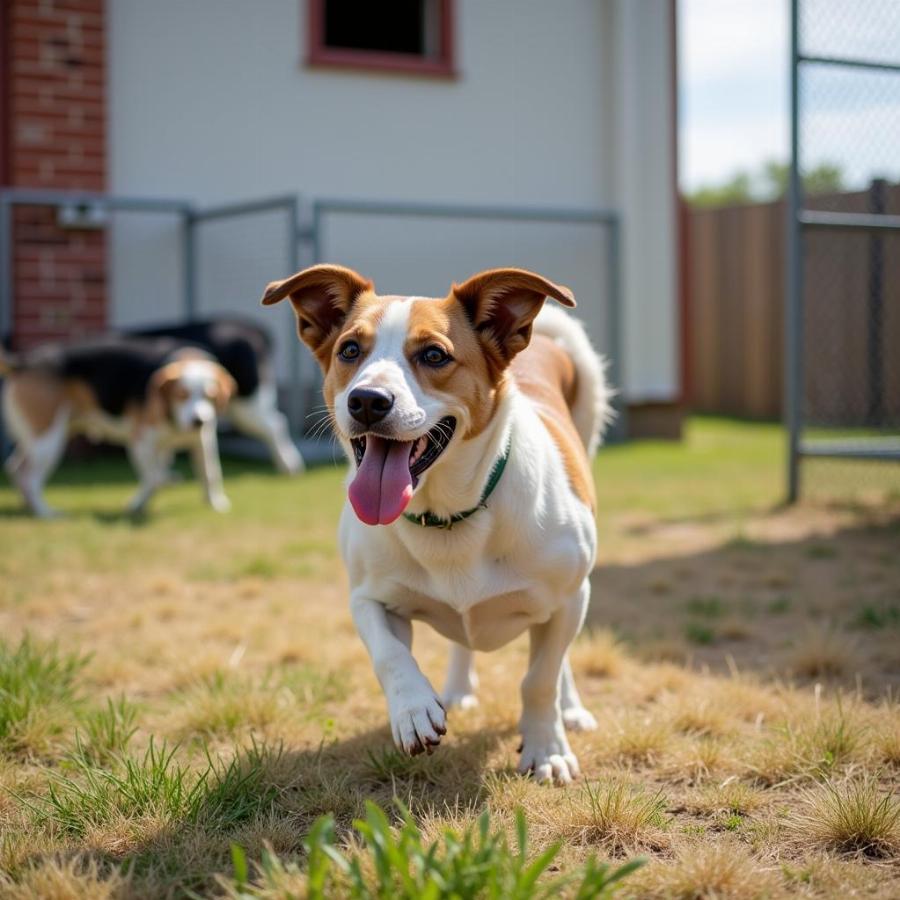 Happy Dog at Norman, OK Dog Kennel