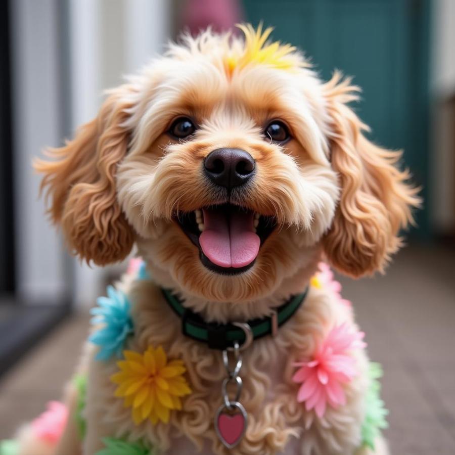 Happy Dog with Creative Grooming