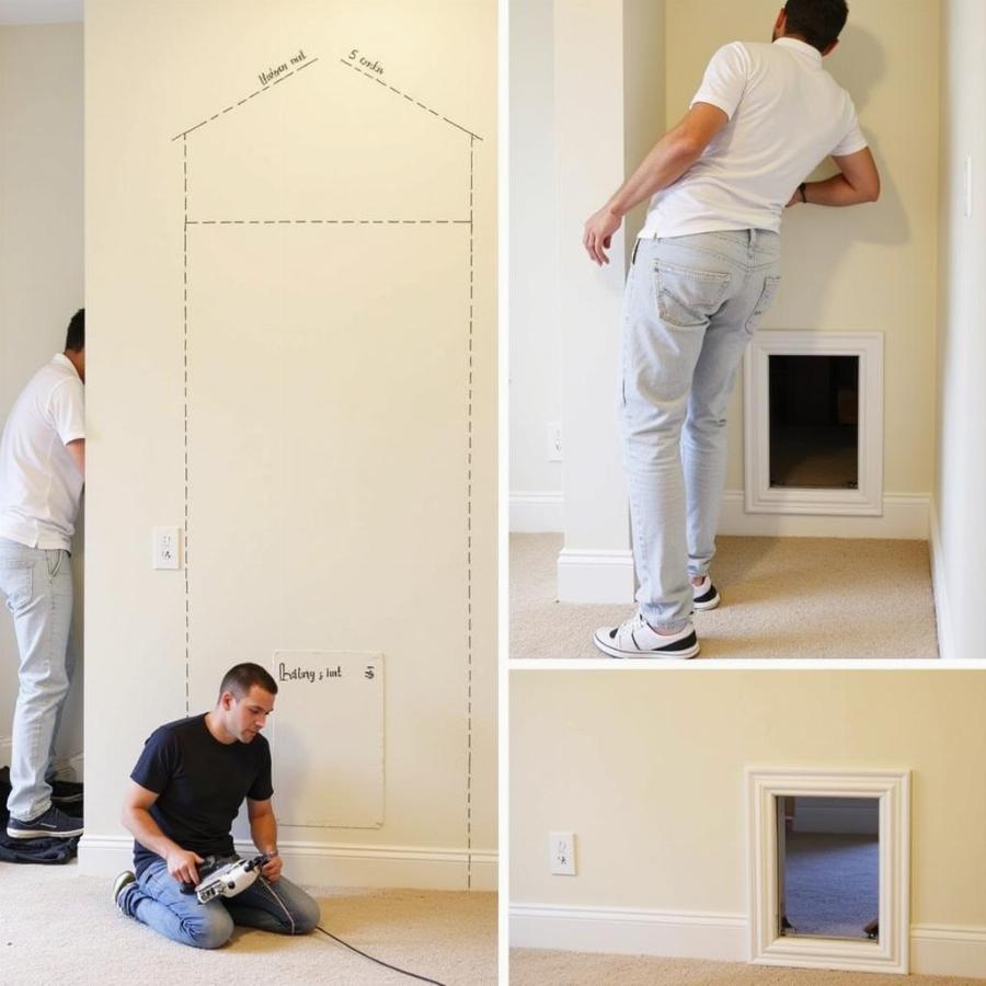 Installing a Dog Door in a Wall