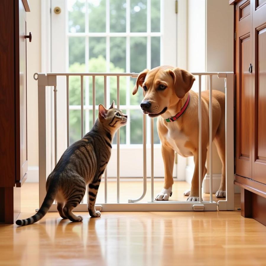 Introducing Dogs and Cats: Gradual Introduction with a Barrier