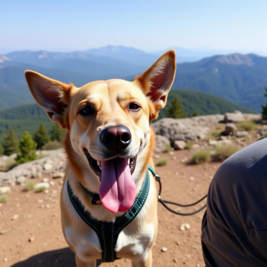 Dog Hiking on Iron Mountain Trail