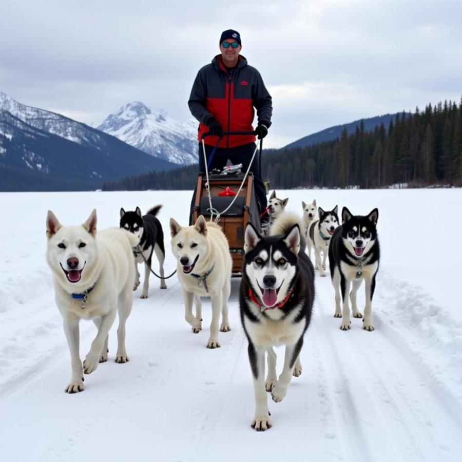 Musher and Dog Team in Juneau