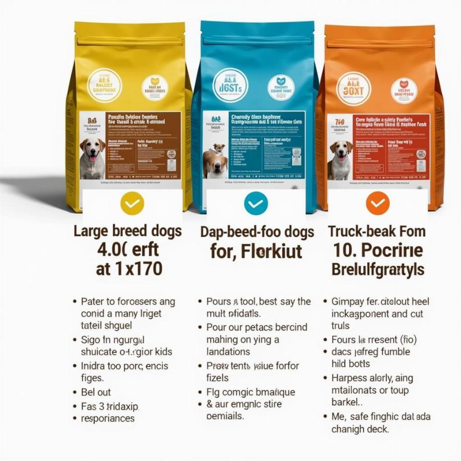 Comparing different brands of large breed dog food