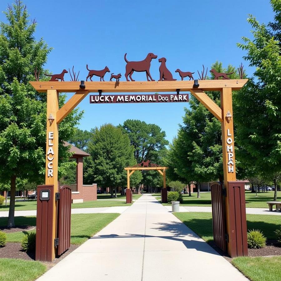 Entrance to Lucky Memorial Dog Park