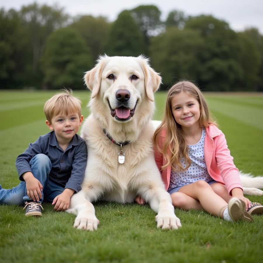 Maremma Sheepdog with a Family