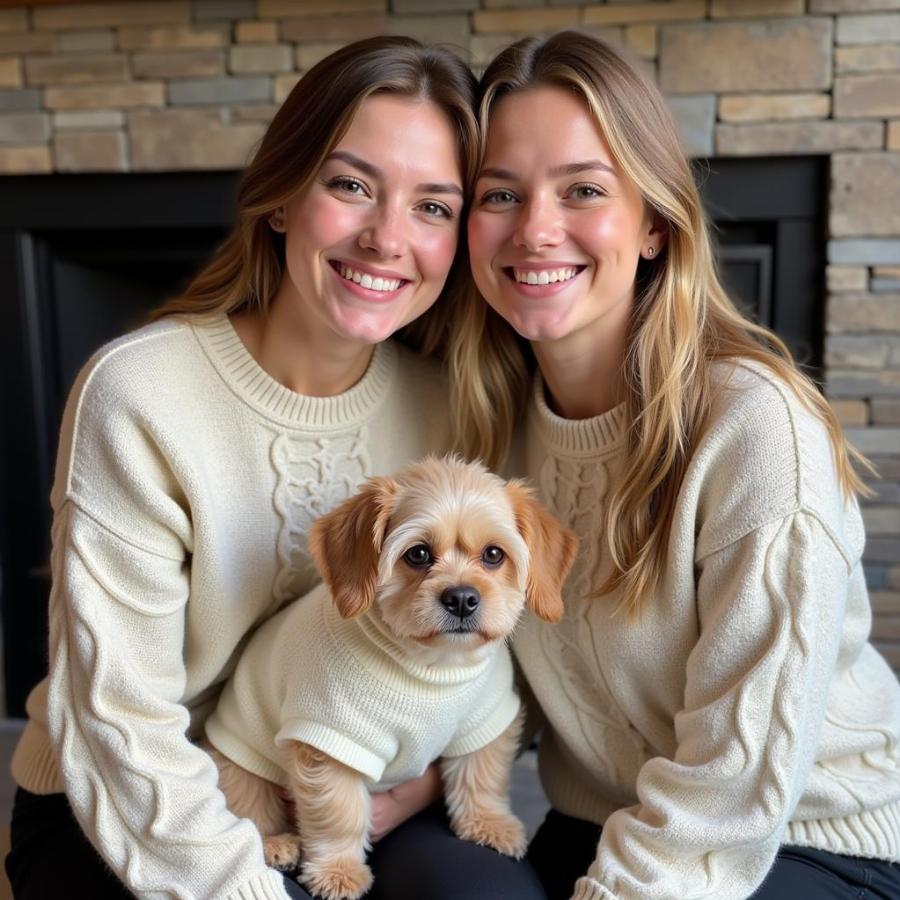 Matching Dog and Owner Sweaters